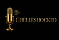CHELLESHOCKED gold microphone logo coffee mug print